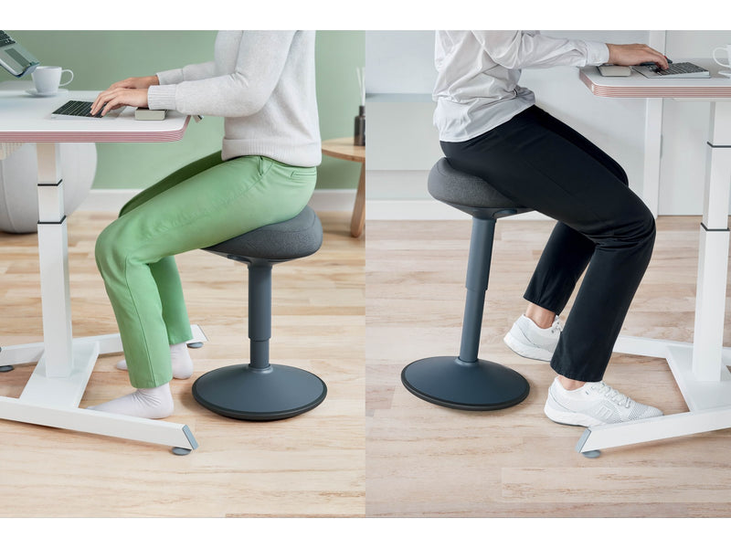 Leitz Ergo Active Sitzhocker mit Komfortsitz, Dunkelgrau