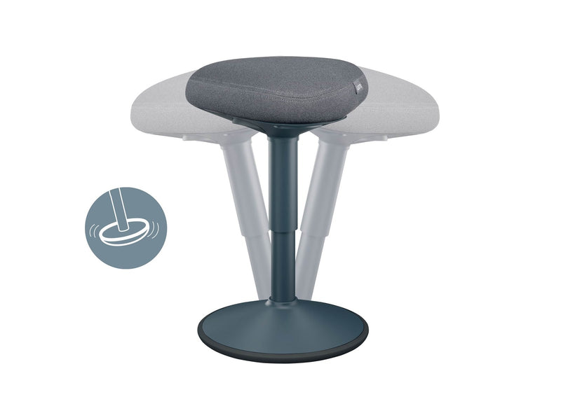 Leitz Ergo Active Sitzhocker mit Komfortsitz, Dunkelgrau
