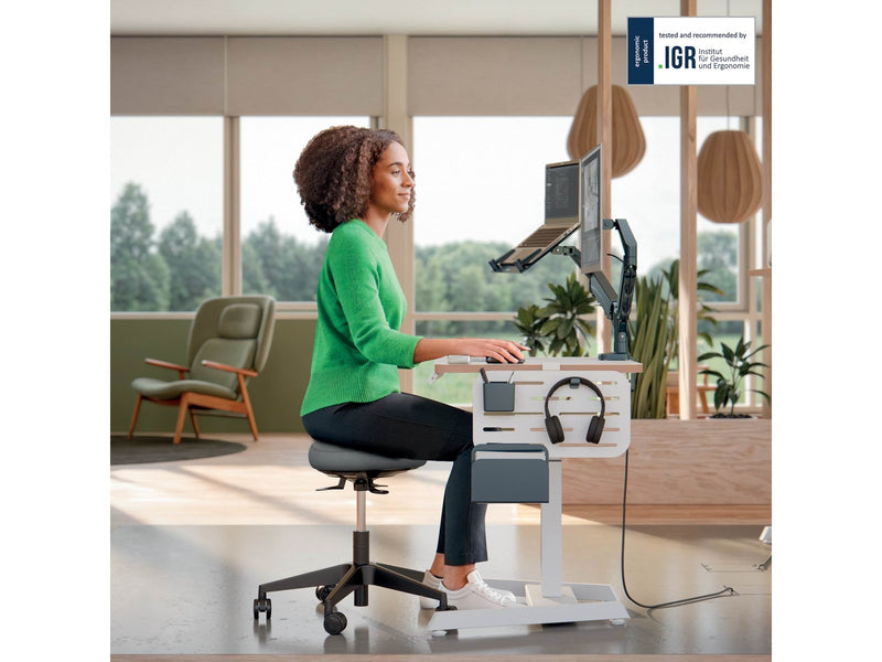 Leitz  Ergo Active Sitzhocker mit Rollen und Balance-Komfortsitz