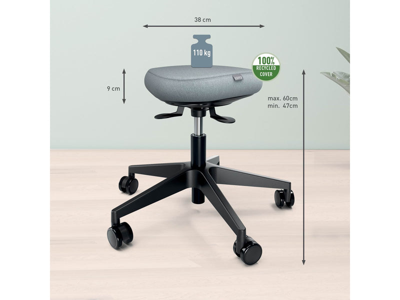 Leitz  Ergo Active Sitzhocker mit Rollen und Balance-Komfortsitz