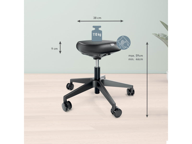 Leitz  Ergo Active Sitzhocker mit Rollen und Komfortsitz