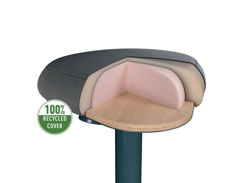 Leitz Ergo Active Stehhhocker mit Komfortsitz, Dunkelgrau