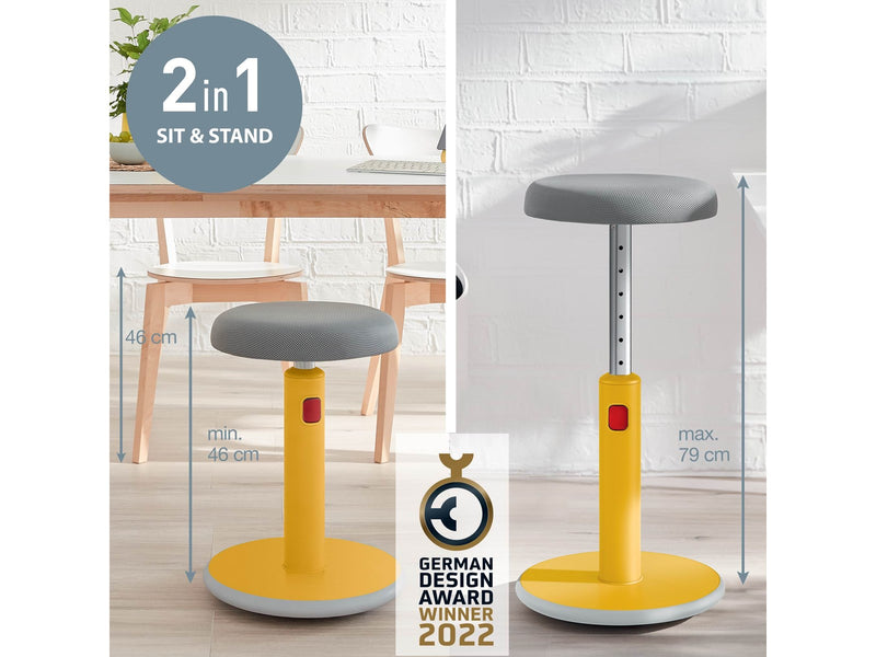Leitz  Ergo Cosy Active Sitz- & Stehhocker 2-in-1 Warmes Gelb