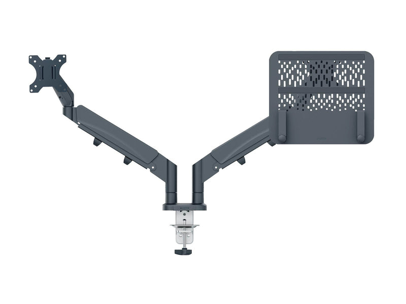 Leitz Ergo Platzsparender Dual Monitorarm mit Laptophalterung