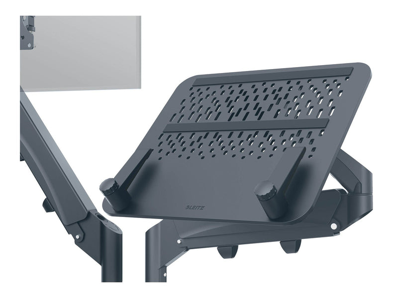 Leitz Ergo Platzsparender Dual Monitorarm mit Laptophalterung