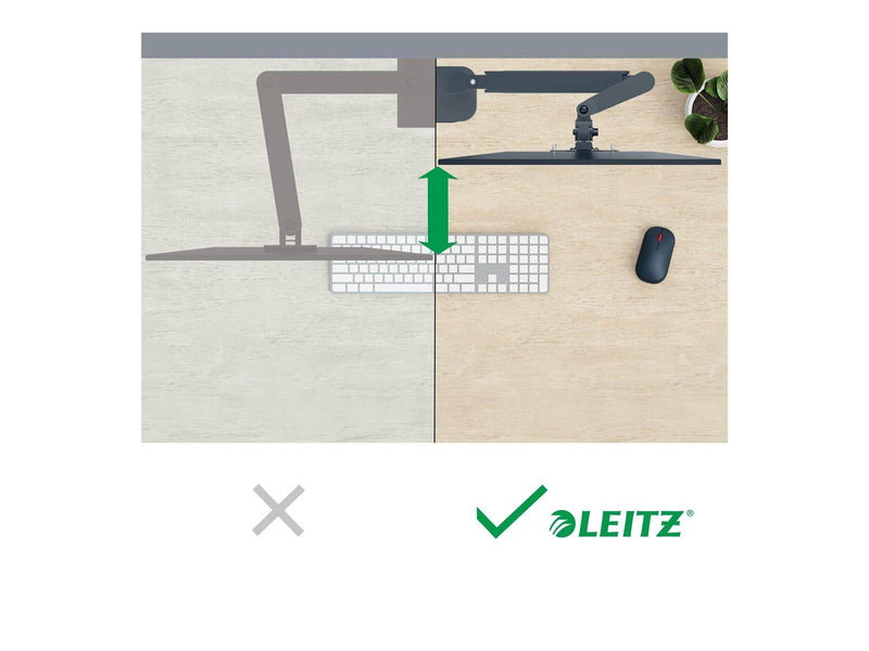 Leitz Ergo Platzsparender Dual Monitorarm mit Laptophalterung