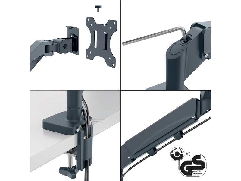 Leitz Ergo Platzsparender Single Monitorarm