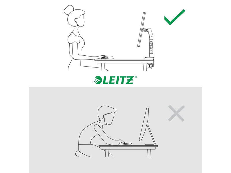 Leitz Ergo Platzsparender Single Monitorarm