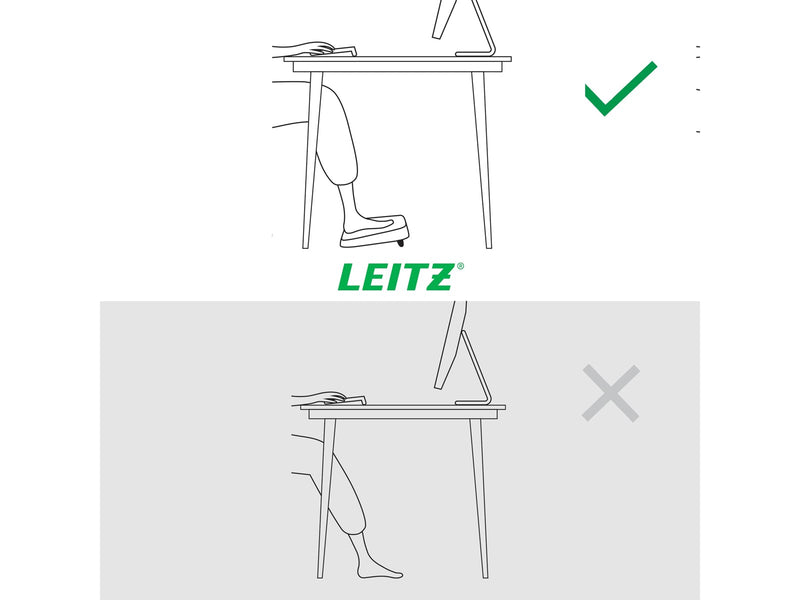 Leitz Ergo Verstellbare Schreibtisch-Fußstütze, 80 % recycelter Kunststoff