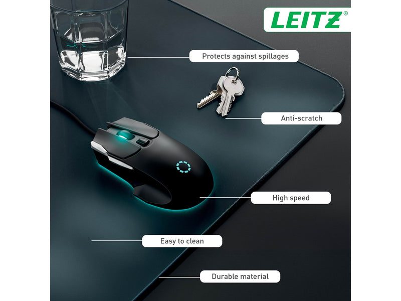 Leitz  Gaming Mauspad extra groß, Dunkelgrau
