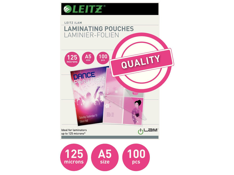 Leitz Heißlaminierfolien A5, 125 mic