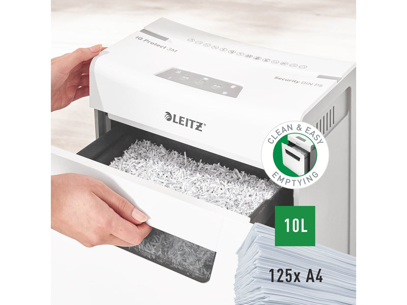 Leitz IQ 3M Protect Premium Aktenvernichter, Mikroschnitt, P5, 3 Blatt