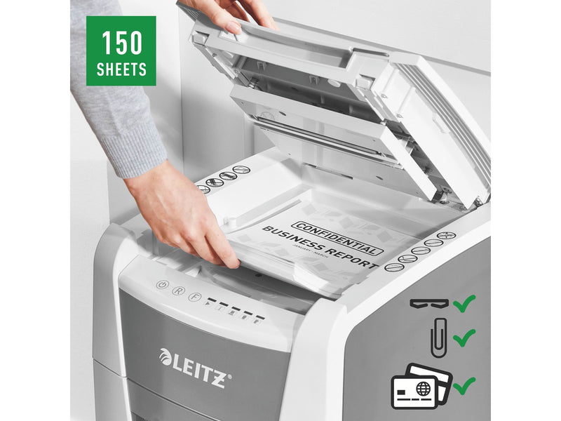 Leitz IQ Autofeed Office 150 Automatischer Aktenvernichter Mikroschnitt, P5