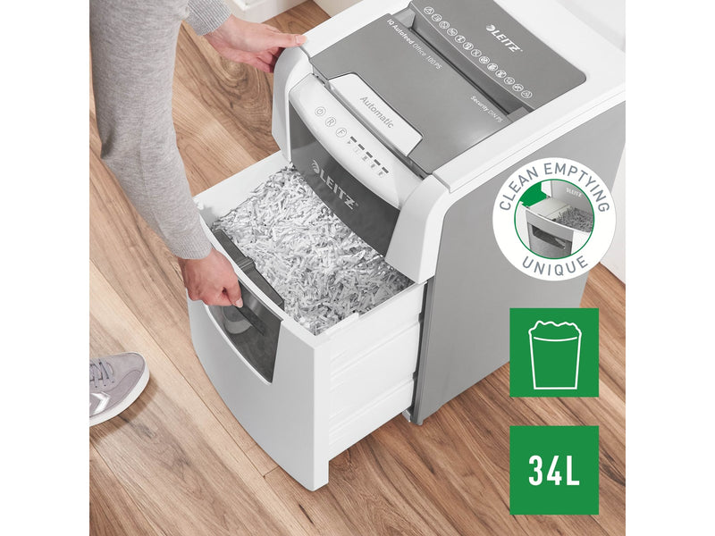 Leitz IQ Autofeed Small Office 100 Automatischer Aktenvernichter Mikroschnitt, P5