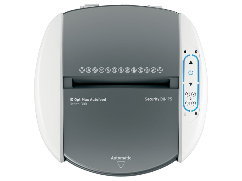 Leitz IQ OptiMax Autofeed Office 300 Mikroschnitt Aktenvernichter P-5