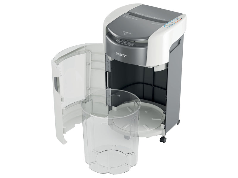 Leitz IQ OptiMax Autofeed Office 300 Mikroschnitt Aktenvernichter P-5