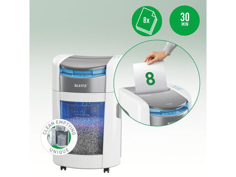 Leitz IQ OptiMax Autofeed Small Office 200 Partikelschnitt Aktenvernichter P-4