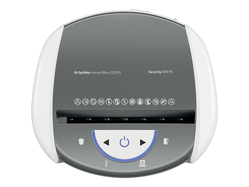 Leitz IQ OptiMax Home Office 225 Mikroschnitt Aktenvernichter Sicherheitsstufe P-5 15L - Weiß