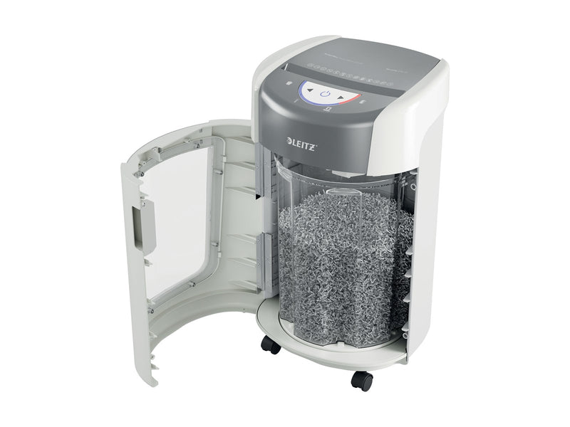 Leitz IQ OptiMax Home Office 225 Mikroschnitt Aktenvernichter Sicherheitsstufe P-5 15L - Weiß