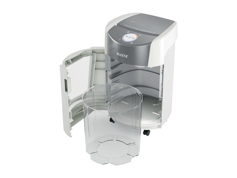 Leitz IQ OptiMax Small Office 350 Mikroschnitt Aktenvernichter Sicherheitsstufe P-5 22L - Weiß