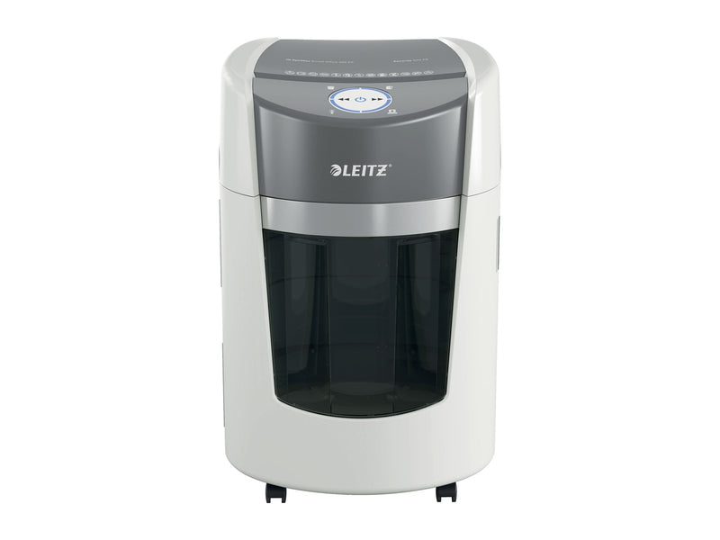 Leitz IQ OptiMax Small Office 350 Mikroschnitt Aktenvernichter Sicherheitsstufe P-5 22L - Weiß