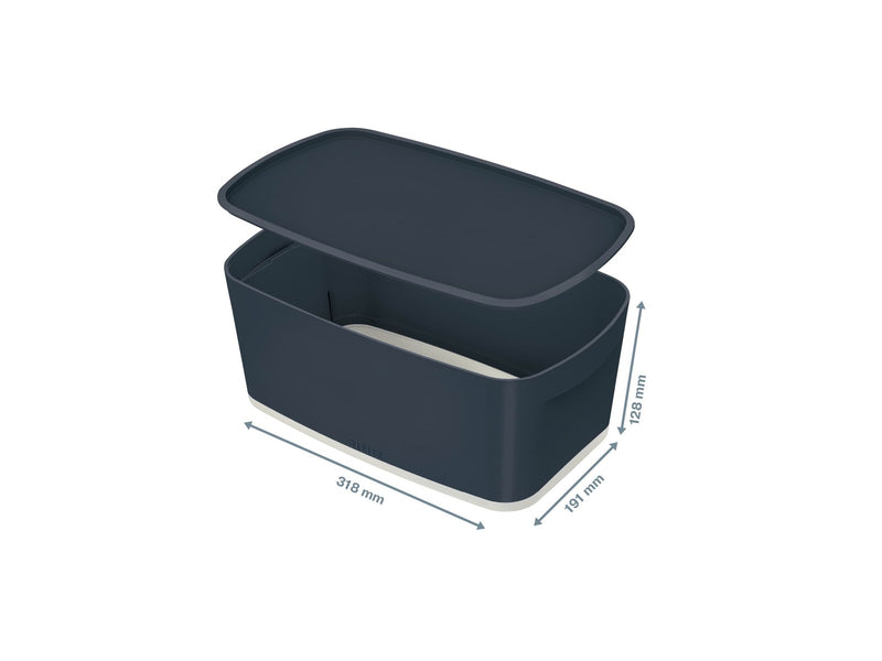 Leitz  MyBox Cosy Klein mit Deckel, Aufbewahrungsbox Samtgrau