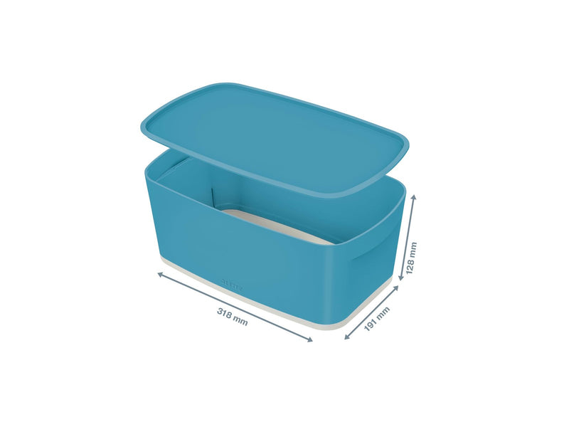 Leitz  MyBox Cosy Klein mit Deckel, Aufbewahrungsbox Sanftes Blau