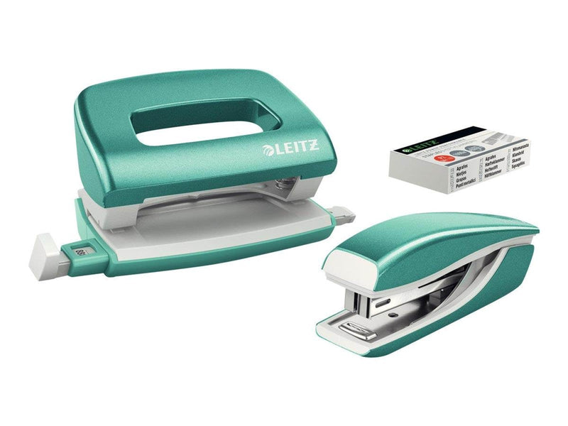 Leitz  NeXXt WOW Set Mini-Heftgerät und -Locher Eisblau