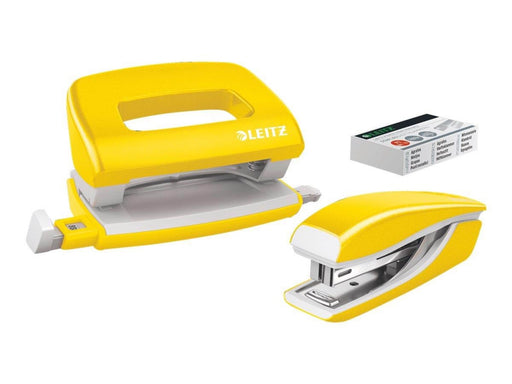 Leitz  NeXXt WOW Set Mini-Heftgerät und -Locher Gelb
