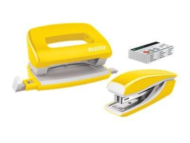 Leitz  NeXXt WOW Set Mini-Heftgerät und -Locher Gelb