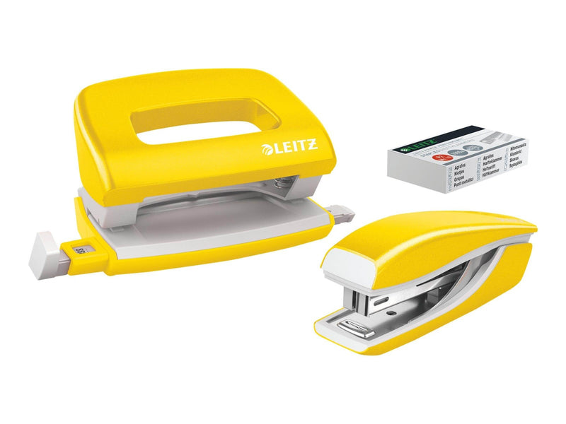 Leitz  NeXXt WOW Set Mini-Heftgerät und -Locher Gelb