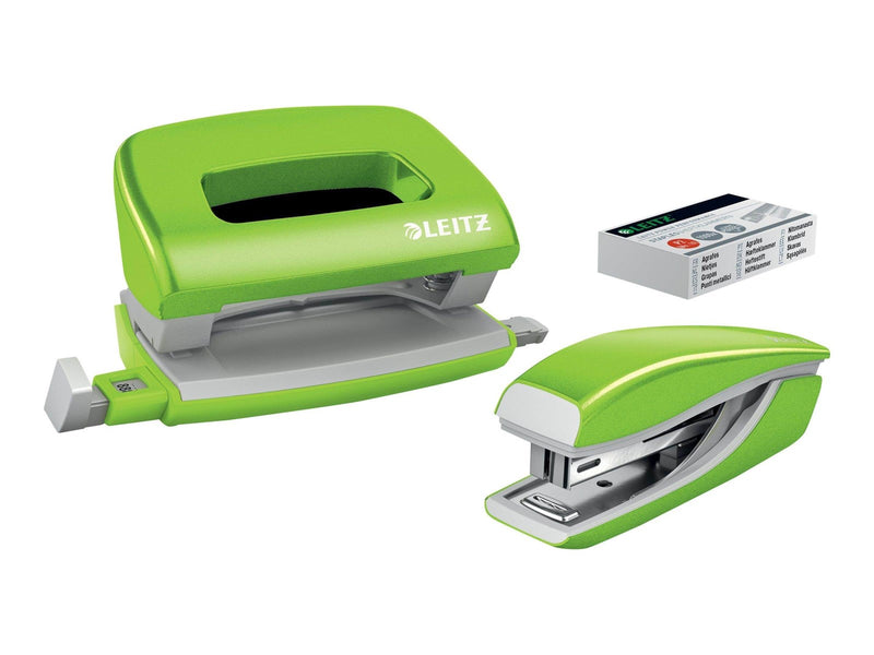 Leitz  NeXXt WOW Set Mini-Heftgerät und -Locher Grün