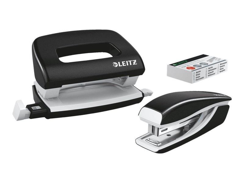 Leitz  NeXXt WOW Set Mini-Heftgerät und -Locher Schwarz