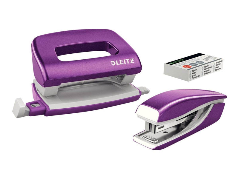 Leitz  NeXXt WOW Set Mini-Heftgerät und -Locher Violett