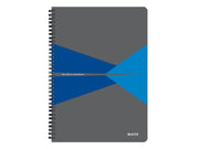 Leitz Office Collegeblock A4 kariert, spiralgebunden mit PP-Einband, blau