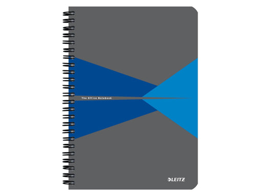 Leitz Office Collegeblock A5 kariert, spiralgebunden mit Karton-Einband, blau