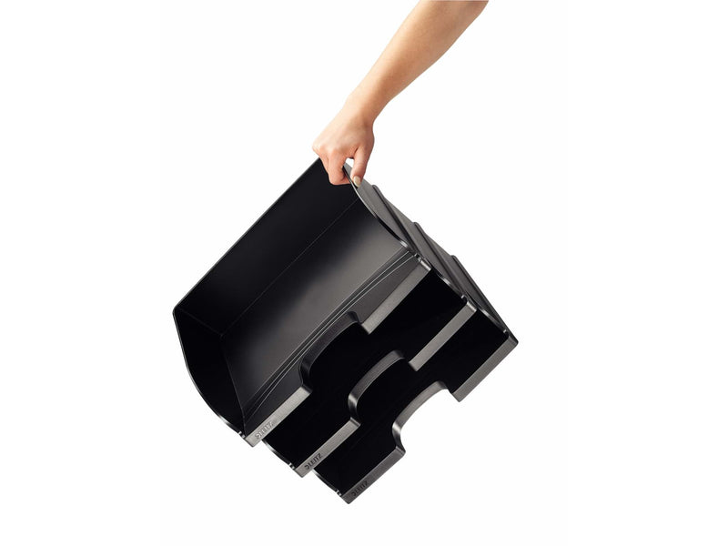 Leitz  Plus Briefkorb, Querformat Jumbo Schwarz