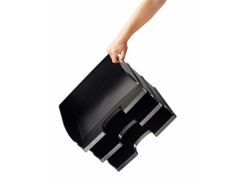 Leitz  Plus Briefkorb, Querformat Jumbo Schwarz