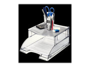 Leitz Plus - letter tray riser - transparent grey