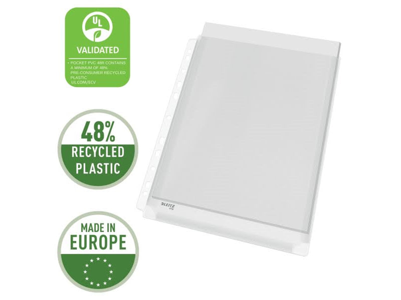 Leitz Premium Maxi Prospekthülle A4, 48% Pre-Consumer-Recycling-Kunststoff