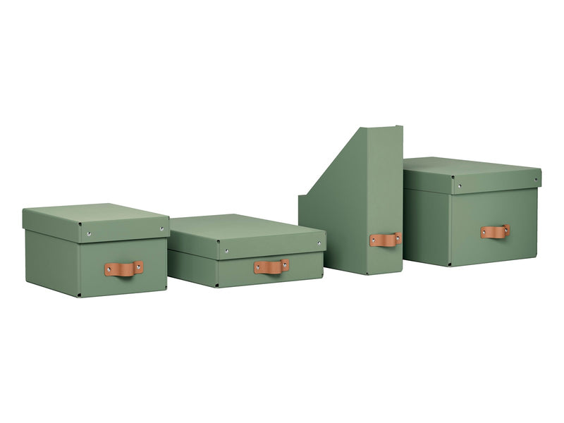 Leitz  Puro Aufbewahrungsbox mit Deckel, klein, 7L, 100% Recyclingkarton, 2er-Pack, Grün