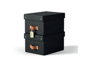 Leitz  Puro Aufbewahrungsbox mit Deckel, klein, 7L, 100% Recyclingkarton, 2er-Pack, Schwartz