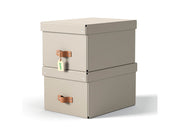 Leitz  Puro Aufbewahrungsbox mit Deckel, mittel, 17L, 100% recycelter Karton, 2er-Pack, Beige