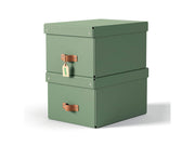 Leitz  Puro Aufbewahrungsbox mit Deckel, mittel, 17L, 100% recycelter Karton, 2er-Pack, Grün