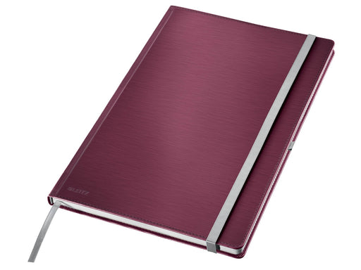 Leitz Style Notizbuch A4 kariert, Hardcover, Rot