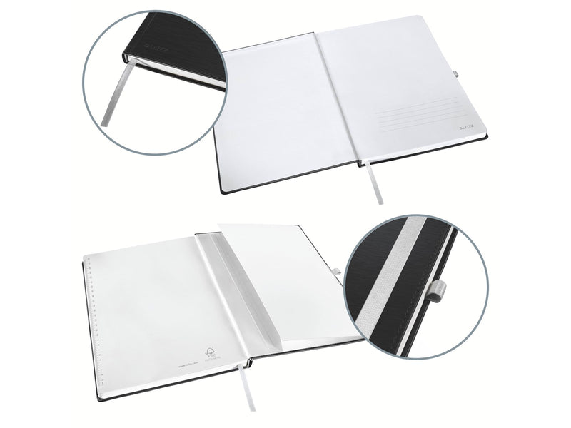 Leitz Style Notizbuch A5 blanko, Hardcover, Schwarz