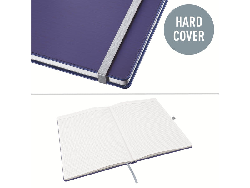 Leitz Style Notizbuch A5 kariert, Hardcover, Blau