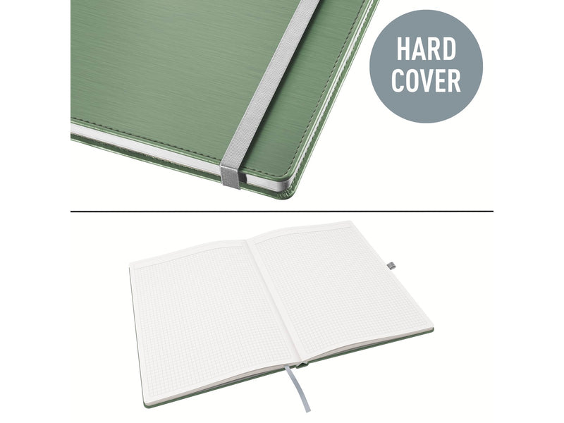 Leitz Style Notizbuch A5 kariert, Hardcover, Grün