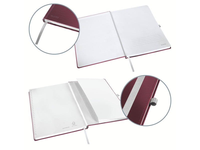 Leitz Style Notizbuch A5 liniert, Hardcover, Rot