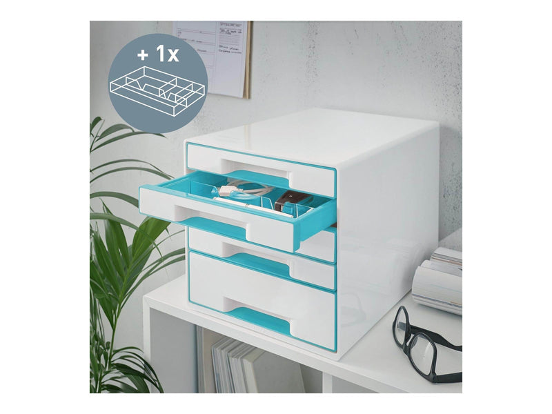 Leitz  WOW CUBE Schubladenbox Eisblau